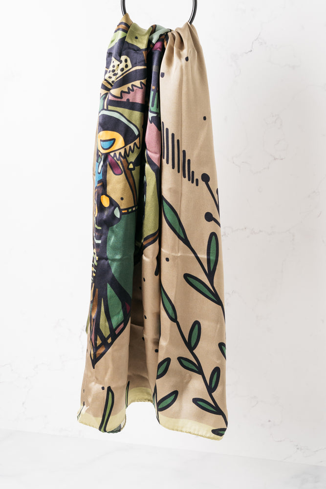 Greek 'Gaia' Silk Scarf