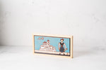 Greek Folk Boy and Landscape Tile Art