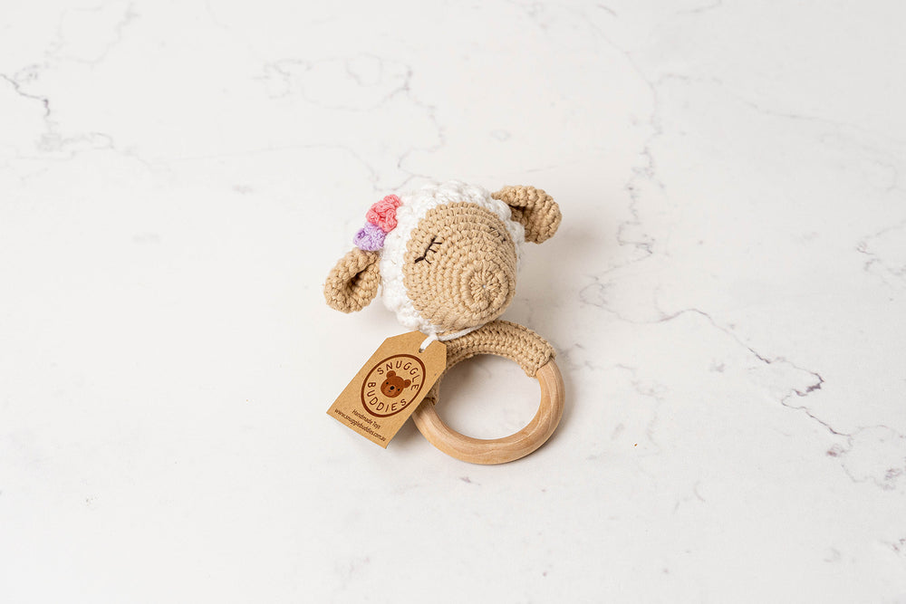 Hand Crochet Shaker Ring Toys